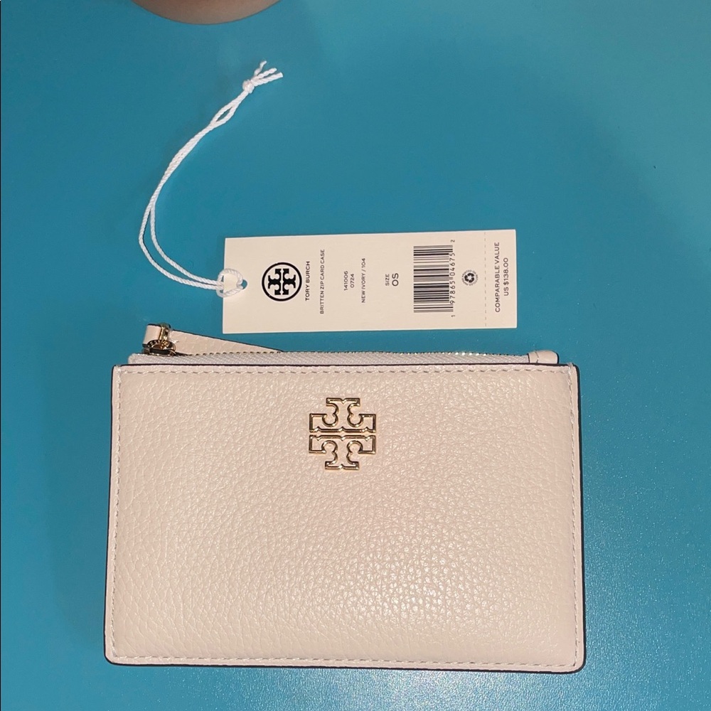Tory Burch Britton Zip Car Case, Ivory